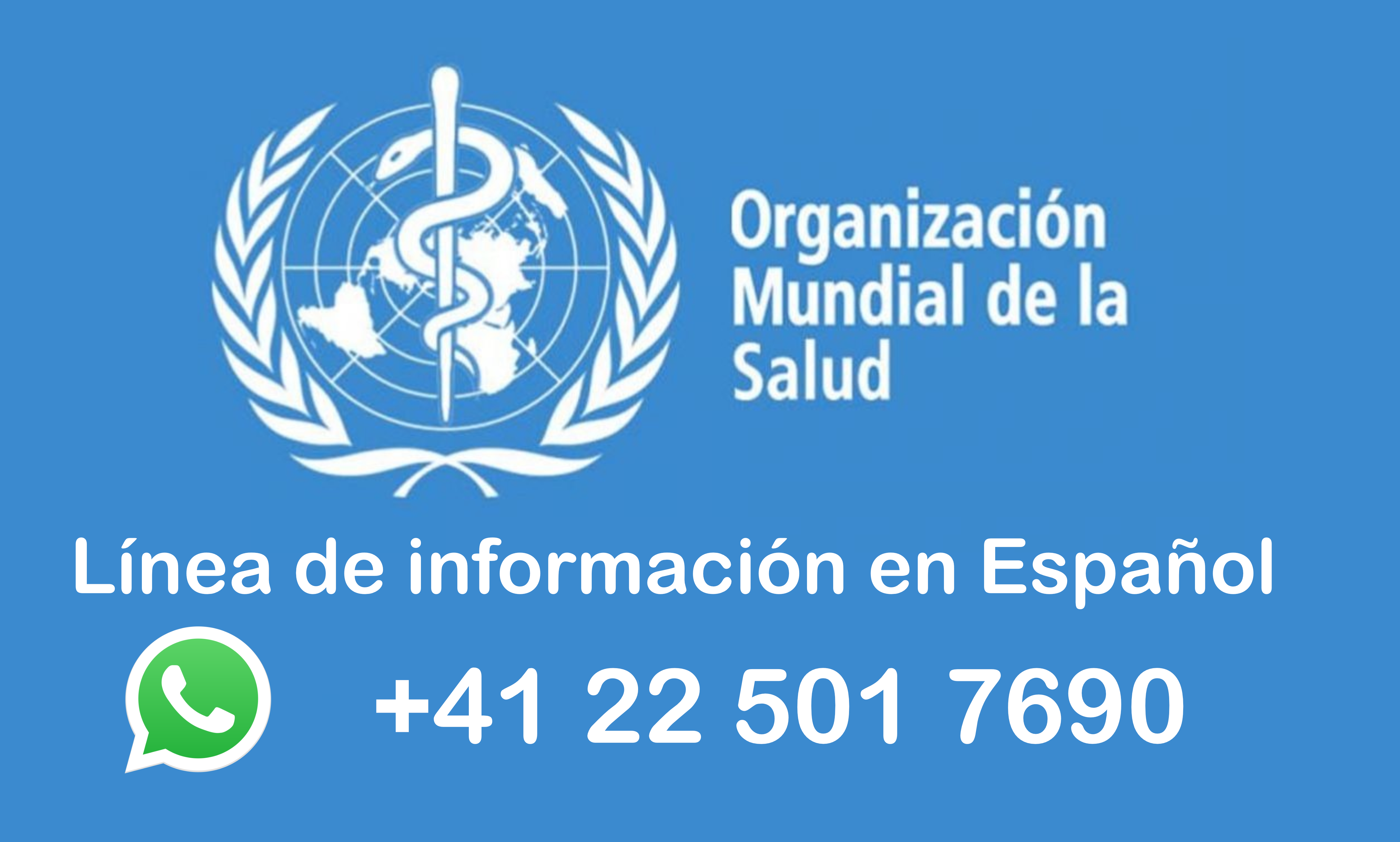 OMS combate la desinformación abriendo Whatsapp para informar en Español