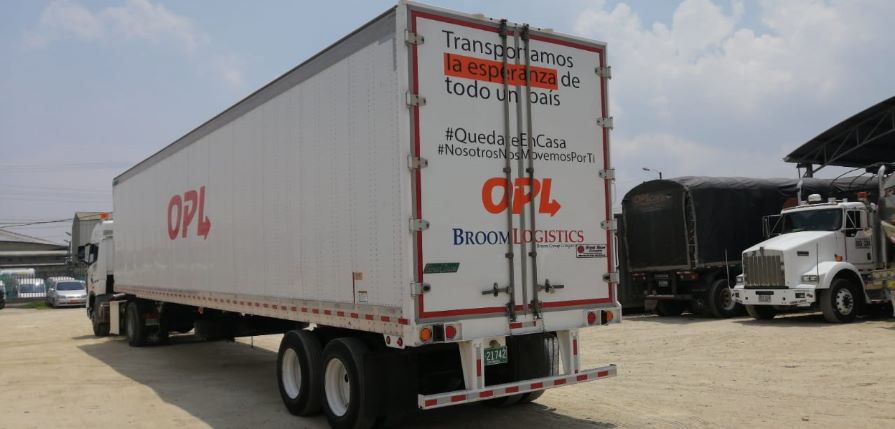 OPL Carga SAS transporta por Colombia bienes de primera necesidad con medidas de bioseguridad