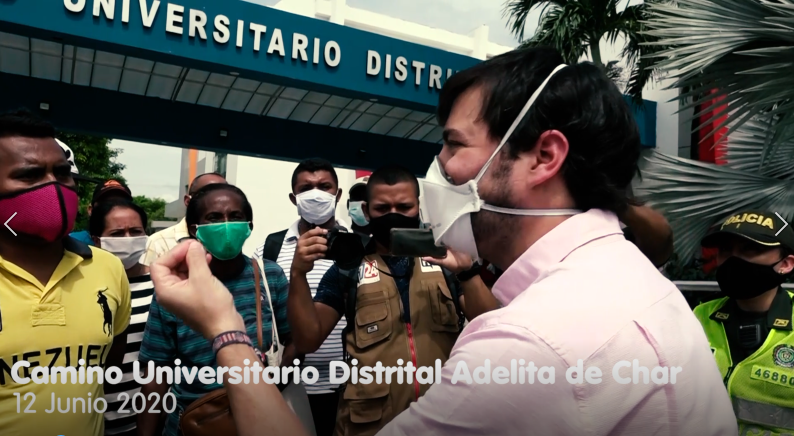 Familiares de pacientes con COVID-19 en el CAMINO Adelita de Char  en Barranquilla, podrán ver sus videos o fotografías