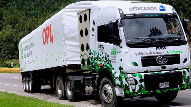 OPL Carga aporta a la mitigación del cambio climático con su parque automotor con tecnología 100% GNV