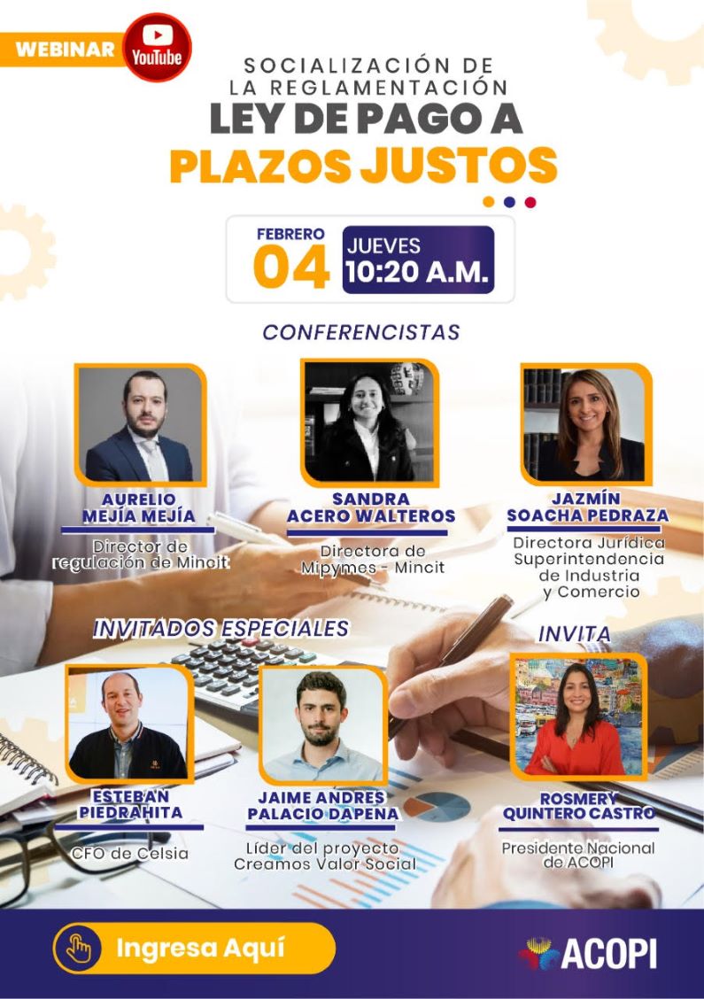 Acopi socializó Ley de Pago a Plazos justos