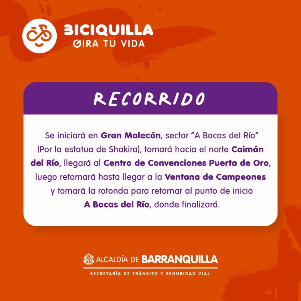 Biciquilla “Mujer Power” este jueves 14 de marzo. Recorrido