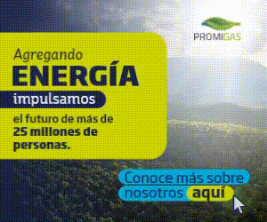 Banner publicitario de Promigas sobre energía sostenible, mostrando paneles solares y el mensaje ‘Agregando energía impulsamos el futuro de más de 25 millones de personas.